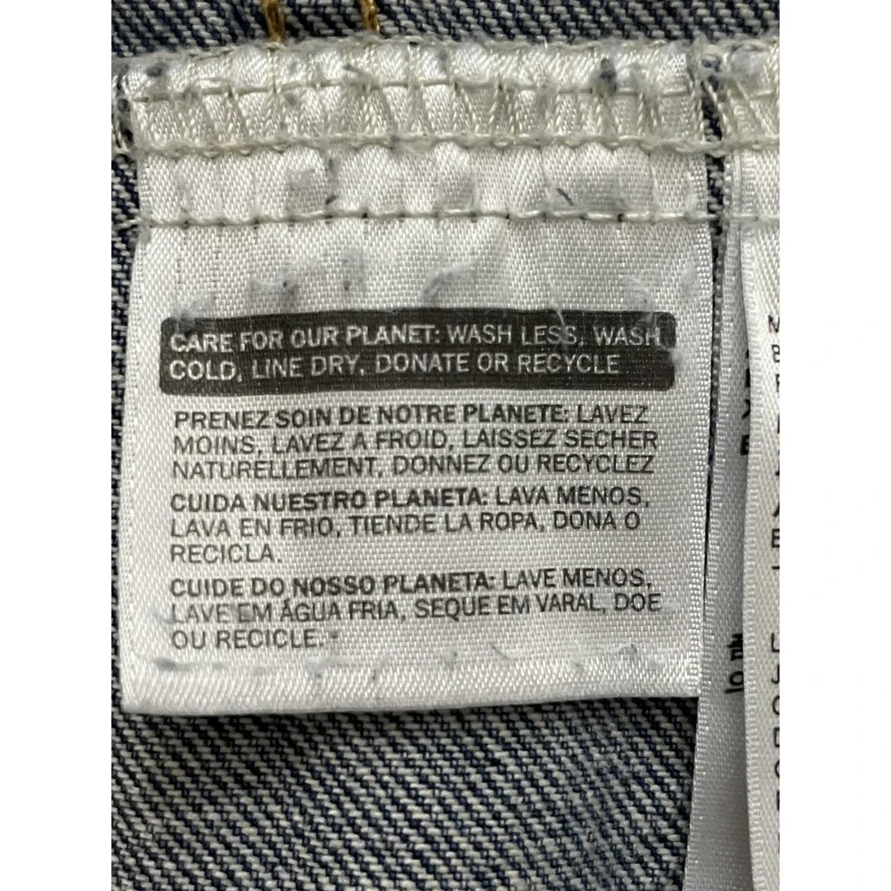 Levi's Jacket Mens Medium Blue‎ Denim Bomber Button Front Pockets Casual 72334